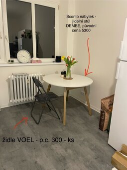 🍽️ Rozkládací jídelní stůl DEMBE + 3 židle (SCONTO) - 2