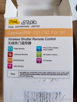 PIXEL spoušť rádiová Oppilas RW-221/S2 pro Sony - 2