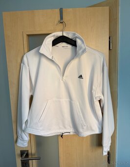 Dám. bílá sportovní Adidas mikina, vel. M, sleva - 2