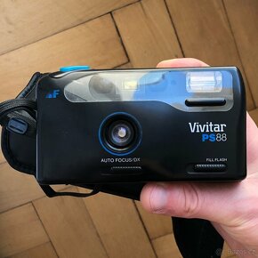 analogový fotoaparát Vivitar PS88 s pouzdrem + baterie - 2