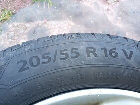 Prodám ALU disky MAZDA + letní BARUM BRAVURIS 5hm 205/55 R16 - 2