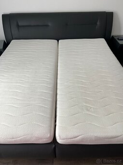 Elektricky polohovatelná postel 2x90x200cm - TOP STAV - 2
