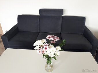 Sedačka, gauč, 3,5 sedák, šedá/antracit - 2