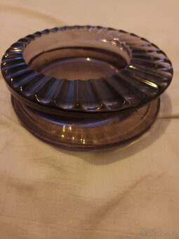 skleněná  mísa a popelník - 2