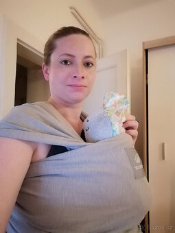 Elastický šátek Manduca Sling, světle šedý - 2