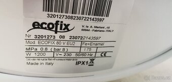 Elektrický bojler 80l zánovní - 2