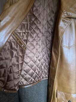 kožený hnědý kabát - 2