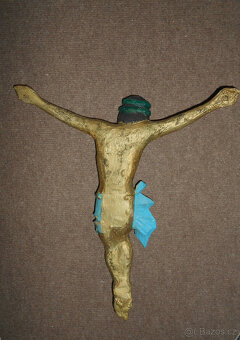 JEŽÍŠ - DŘEVO - 38 cm - STAROŽITNOST - 2