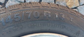 4x100 13" s pneu Barum145/70R13 - 2