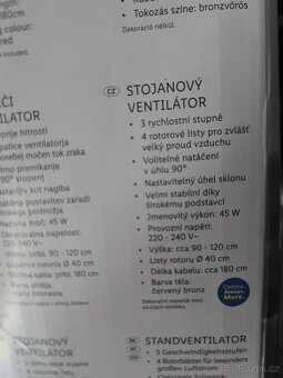 SilverCrest stojanový ventilátor - 2