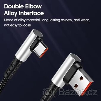 Datový/nabíjecí kabel USB-A/USB-C, 90°oboustranně - 2