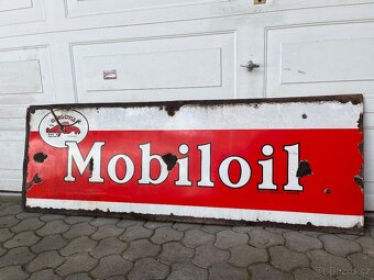 Mobiloil velká smaltovaná cedule - 2