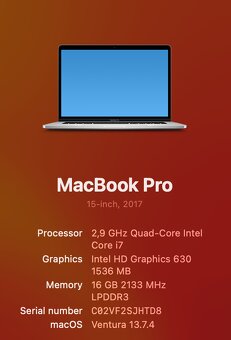 Apple MacBook Pro 15" (2017) - 2