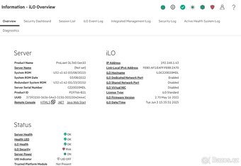 HP ProLiant DL360 G10, 2x Xeon Gold 18C, 128GB RAM, 8x SFF - 2