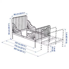 Rostouci postel ikea-bez matrace - 2