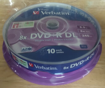 Prodám Verbatim DVD+R DL balení 10ks - 2