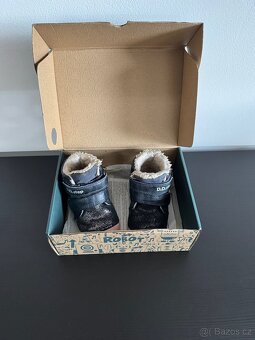 Dětské zimní kožené boty DD Step s kožíškem vel. 23 - 2