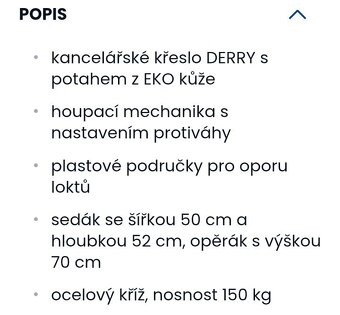Nové kancelářské křeslo DERRY - 2