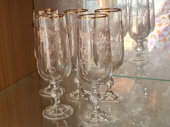 zlacené sklenice 4 sady ČSSR - 2