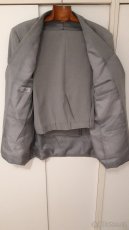 Pánský oblek-světle šedý s proužkem - 2