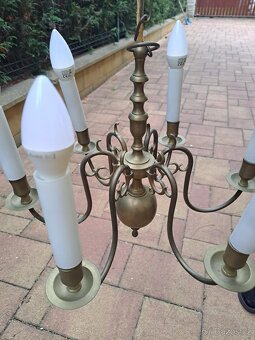 Starožitný mosazný lustr - 2