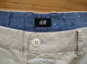 Pěkné H&M HM kraťasy, pánské vel L/XL 34/36 52/54 bílá barva - 2