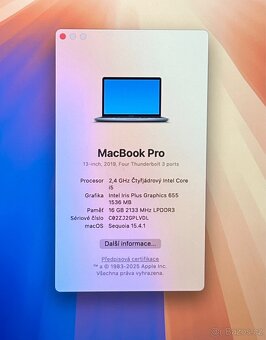 MacBook Pro 2019/16GB RAM/Intel i5/256GB SSD/Záruka - 2