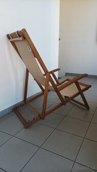Zahradní dřevěná křeslo/lehátko - 2