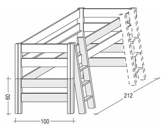 Zvyšující díl postele Sendy 2x - 2
