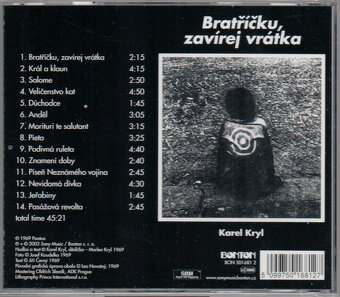 Karel Kryl: Bratříčku, zavírej vrátka 2002 CD - 2