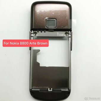 Nokia 8800 arte středový kryt Carbon, gold, black, sapphire - 2