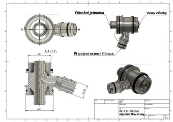 Vířivka Pure Spa - Jet & Bubble redukce pro externí filtraci - 2