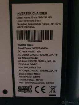 Solární střídač / měnič ISolar SMV 5KW 48V. - 2