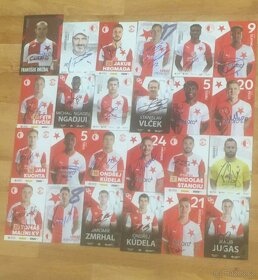 SK Slavia Praha - oficiální podepsané klubové karty - 80 ks - 2