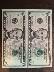 2x5 americký dolar bankovka UNC - 2