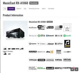 Yamaha RX-A1060B,4K,Atmos,Wifi,HDR,Vision,Bluetooth,Spotify, - 2