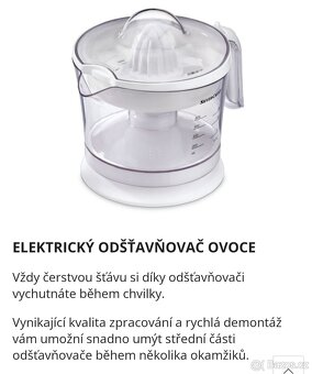 Elektrický odšťavňovač - nový - 2