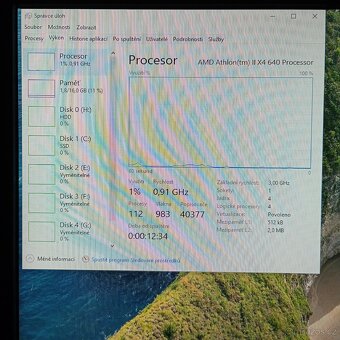 Počítač s AMD Athlon II X4, Nové SSD + RAM 16 GB, Windows 10 - 2