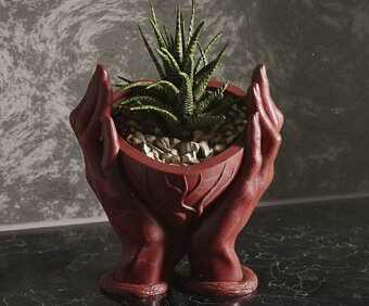 Květináč „Srdce v rukou“ - 2