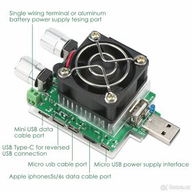 Elektronická USB zátěž s displejem 35W - 2