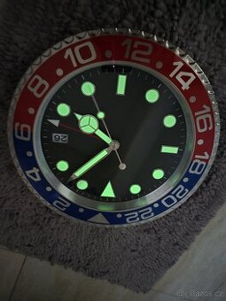 Nástěnné hodiny Rolex (Red-blue) - 2