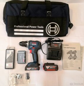 Vrtačka Bosch Professional +baterie +nabíječka+příslušenství - 2