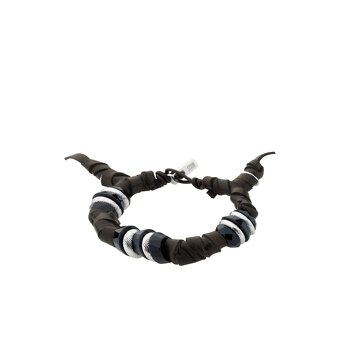 Pánský kožený náramek CRONYX BRACELET BROWN - 2
