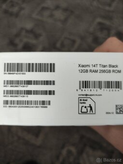 Prodám Xiaomi 14t 12/256gb záruka od T-mobile 5/2027 - 2