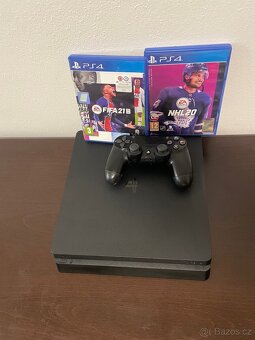 PS4 Slim 500 GB (CUH-2216A) + Ovladač + 2 hry - 2