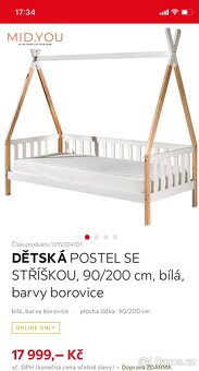 Dětská teepee postel NOVÁ - 2