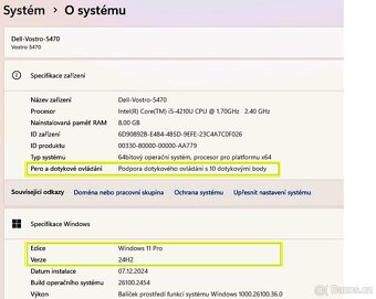 Dell Vostro 5470 dotykový i5-4210U 8GB 2xGPU SSD W11Pro - 2