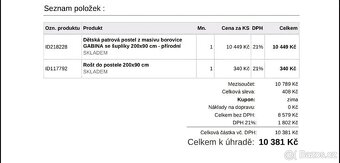 Dětská patrová postel z masivu se šuplíky 20 - 2