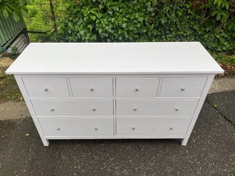 IKEA Hemnes komoda s 8 zásuvkami- bíle mořidlo - 2