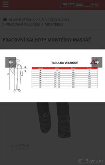 Nové pracovní kalhoty do pasu maskáč - 2
